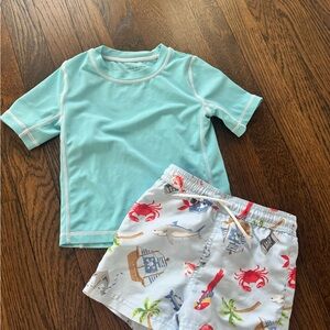Janie and Jack Swim Shirt & Trunks